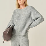 Blend Cropped Fuzzy Sweater