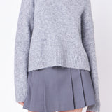 Blend Cropped Fuzzy Sweater