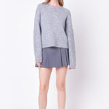 Blend Cropped Fuzzy Sweater