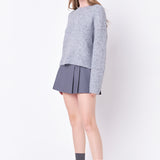 Blend Cropped Fuzzy Sweater