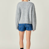 Blend Cropped Fuzzy Sweater