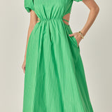 Striped Cutout Maxi Dress- Sold Out