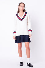 Load image into Gallery viewer, Cable Knit Pleated Sweater Dress
