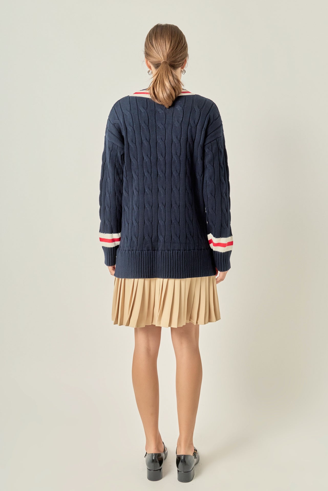 pleated skirt sweater dress Winter Maxi Knit for Women - Fit and Flare, Long Sleeves, Round Neck - Midi, Aline 47 Length Item number 2390365 72%VISCOSE 28%POLY Dry clean Shimmer Rib Women's Sweater Dress