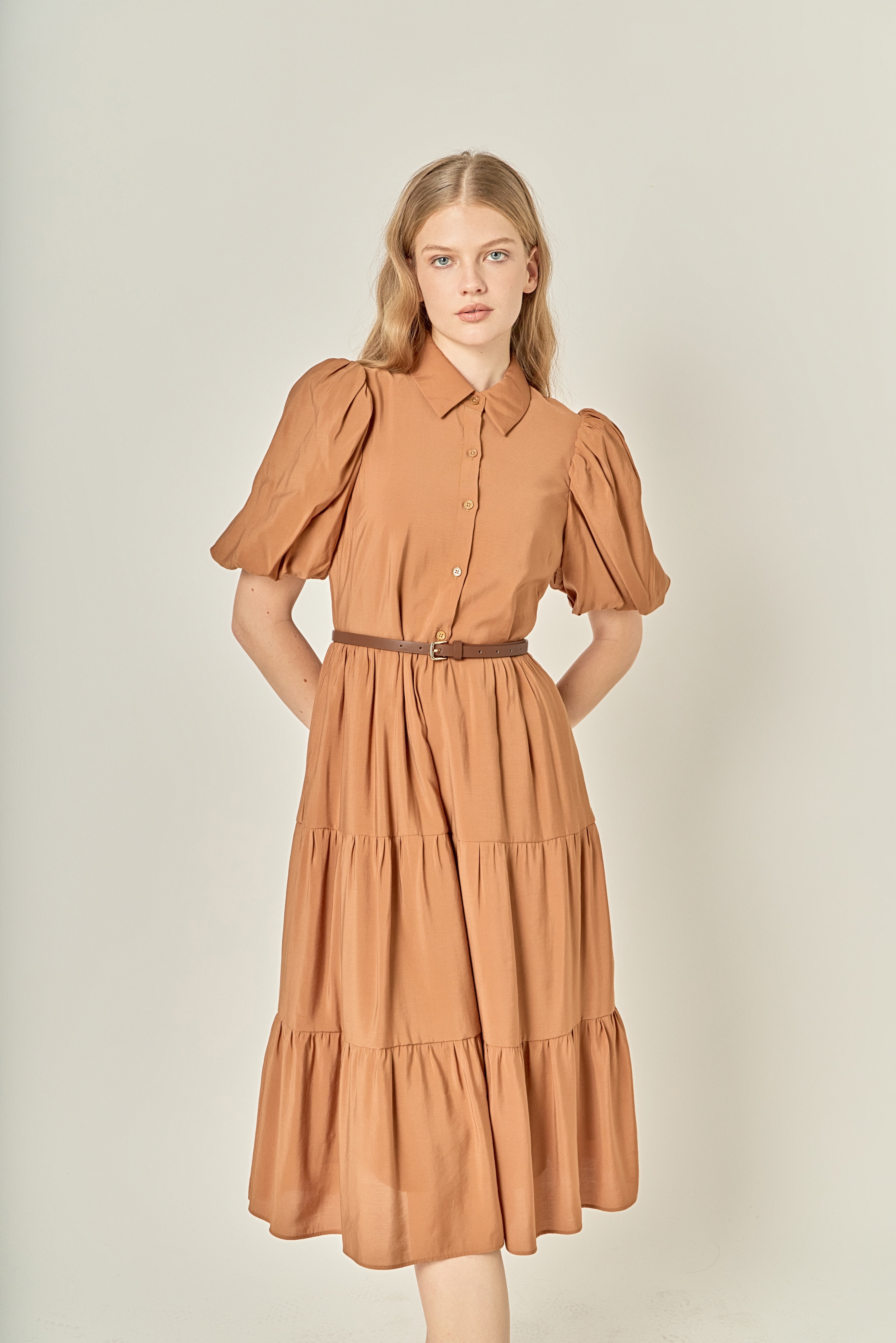 english factory long sleeve bow tie mini shirt dress English Factory