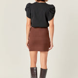 Knit Mini Skirt