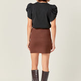 Knit Mini Skirt