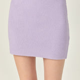 Knit High Waisted Mini Skirt