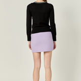 Knit High Waisted Mini Skirt