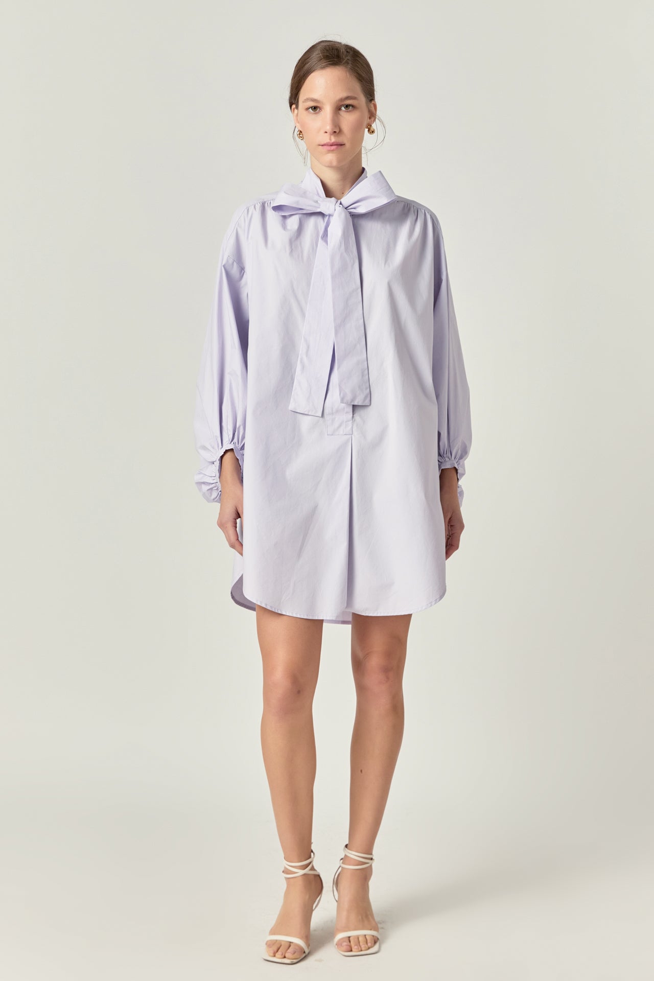 bow shirt dress BLUE STRIPED SHIRT DRESS WITH SIDE BOW MARQUES ' ALMEIDA