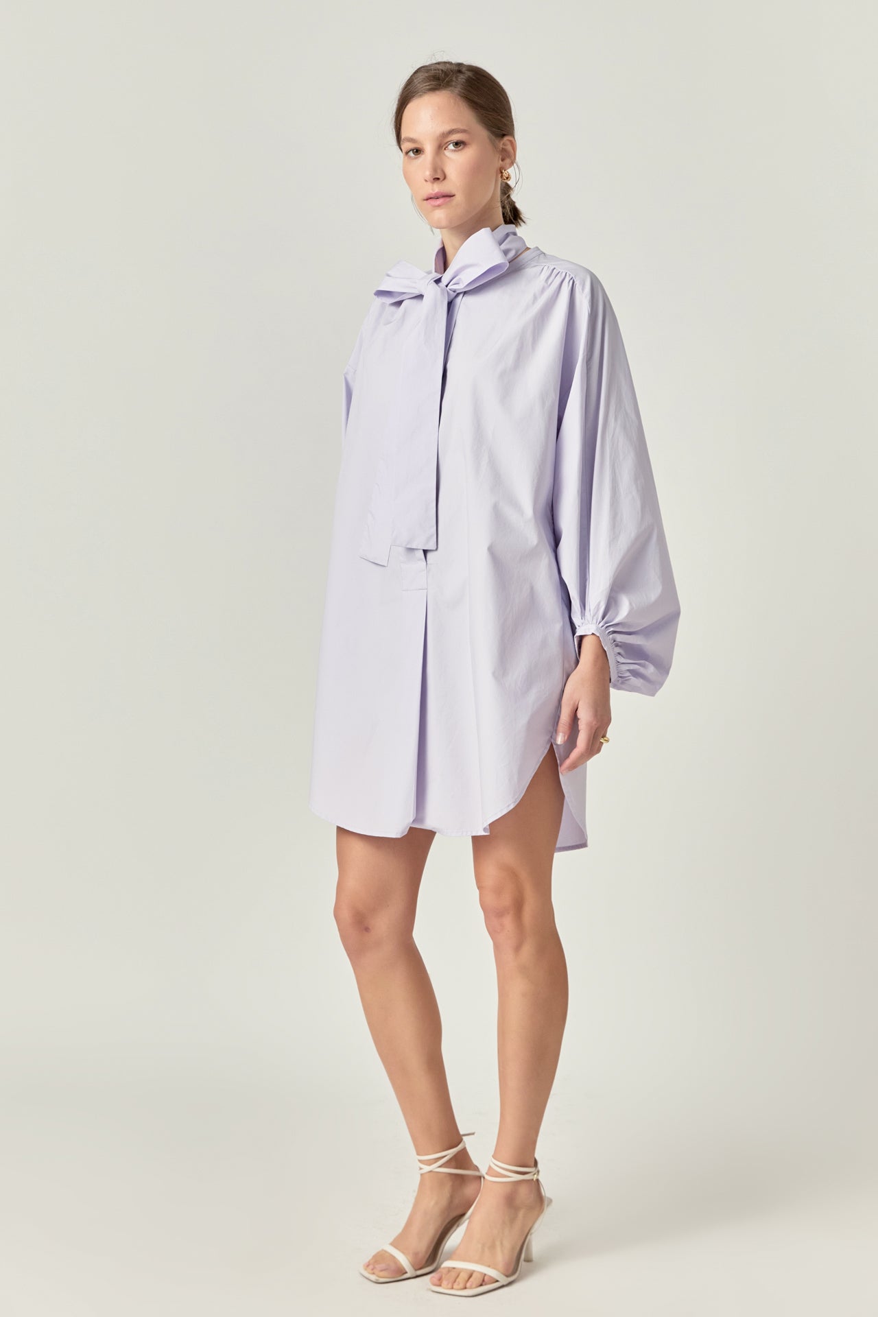 English Factory - Billow Belted Mini Dress LILAC / XS English Factory - Billow Belted Mini Dress LILAC / XS