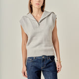 Zip Mock Neck Knit Vest