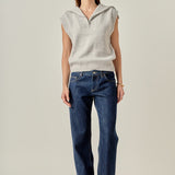 Zip Mock Neck Knit Vest