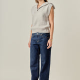 Zip Mock Neck Knit Vest