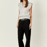Zip Mock Neck Knit Sweater Vest