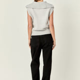 Zip Mock Neck Knit Sweater Vest