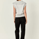 Zip Mock Neck Knit Sweater Vest