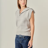 Zip Mock Neck Knit Vest