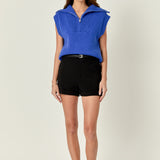 Zip Mock Neck Knit Vest