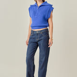 Zip Mock Neck Knit Vest