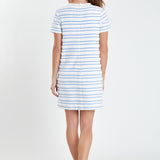 Fringed Striped Polo Mini Dress