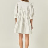 Blouson Sleeve Poplin Mini Dress