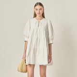 Blouson Sleeve Poplin Mini Dress