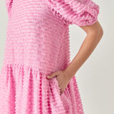 Check Baby Doll Mini Dress