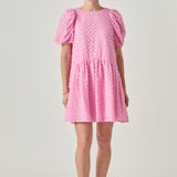 Check Baby Doll Mini Dress