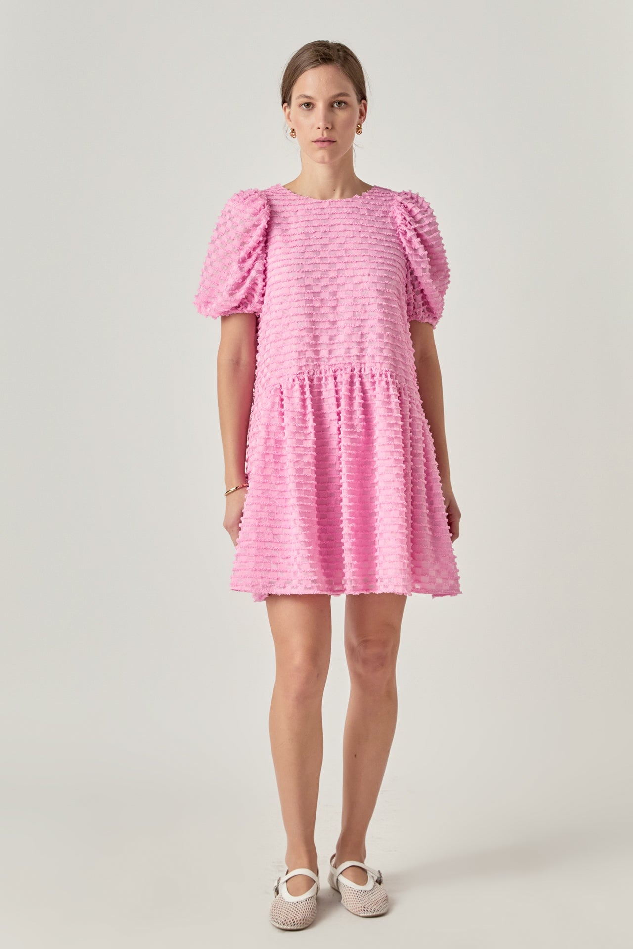 Check Baby Doll Mini Dress – English Factory