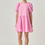 Check Baby Doll Mini Dress