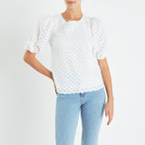 Textured Puff Sleeve Top