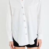 Oversized Collared Button Detail Shirt