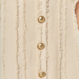 Textured Buttoned Mini Dress