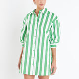 Big Stripe Shirt Dress