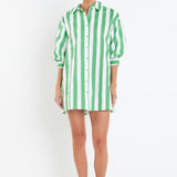 Big Stripe Shirt Dress