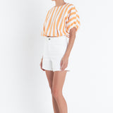 Striped Blouson Top