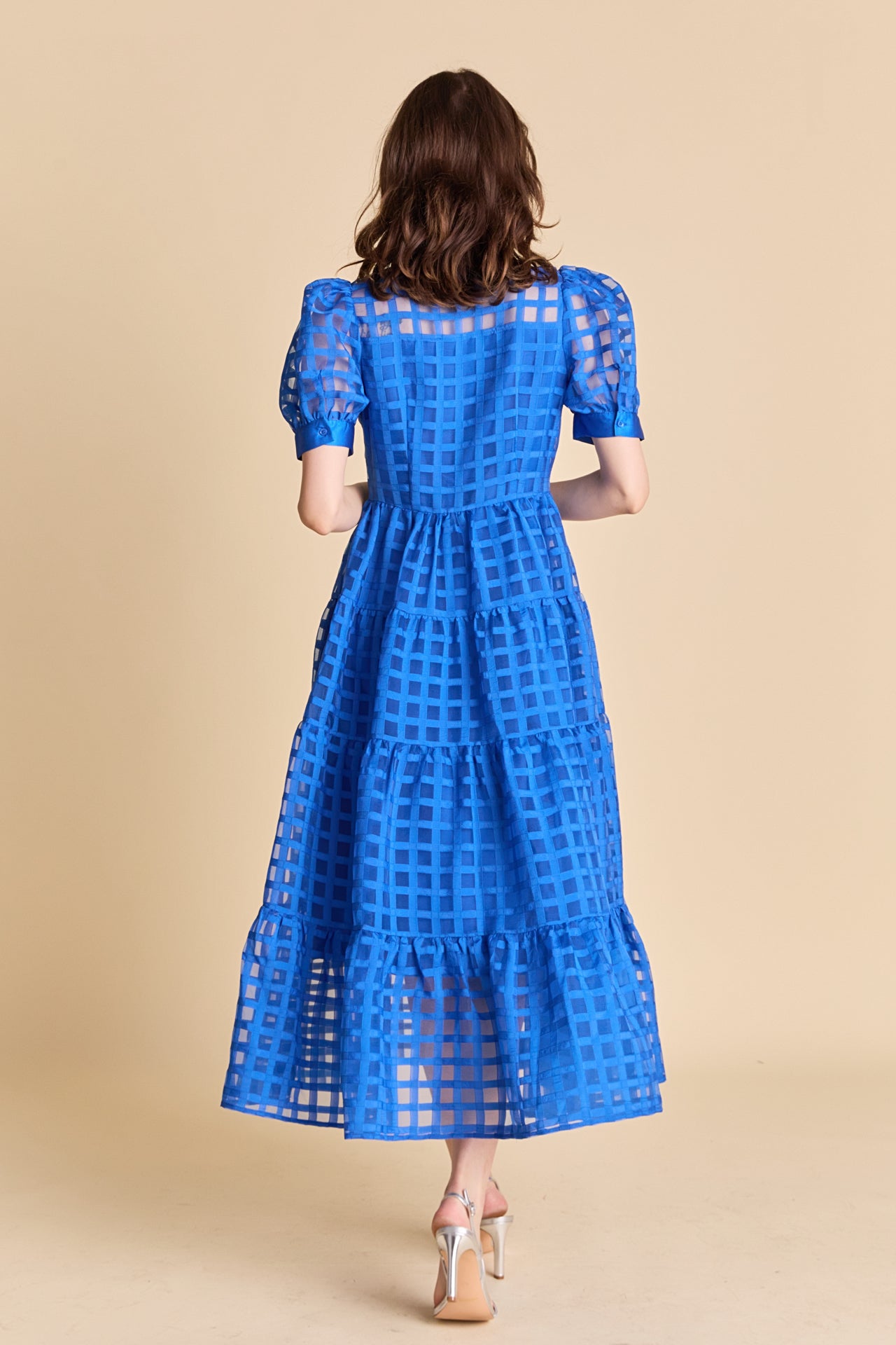 未使用タグありacka organdy frill dress
