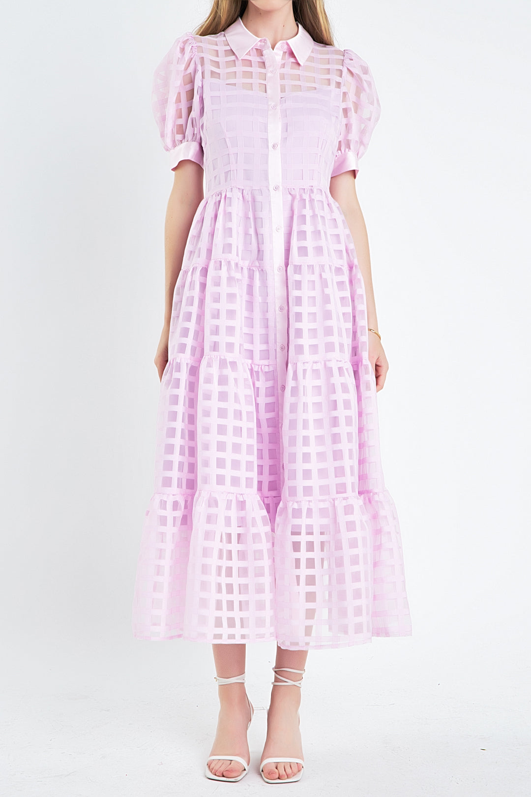 Ei Mon Organza Tier Dress