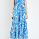 One Shoulder Print Maxi Dress