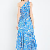 One Shoulder Print Maxi Dress