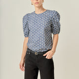 Print Puff Sleeve Top