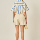 Striped Short Sleeve Top