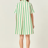 Striped Kaftan Mini Dress