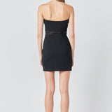 Strapless Mesh Mini Dress