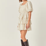 Polka Dot Lurex Multi Tiered Mini