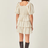 Polka Dot Lurex Multi Tiered Mini