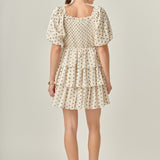 Polka Dot Lurex Multi Tiered Mini