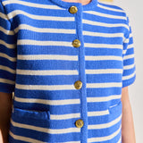Knit Striped Sweater Cardigan