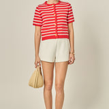 Knit Striped Sweater Cardigan